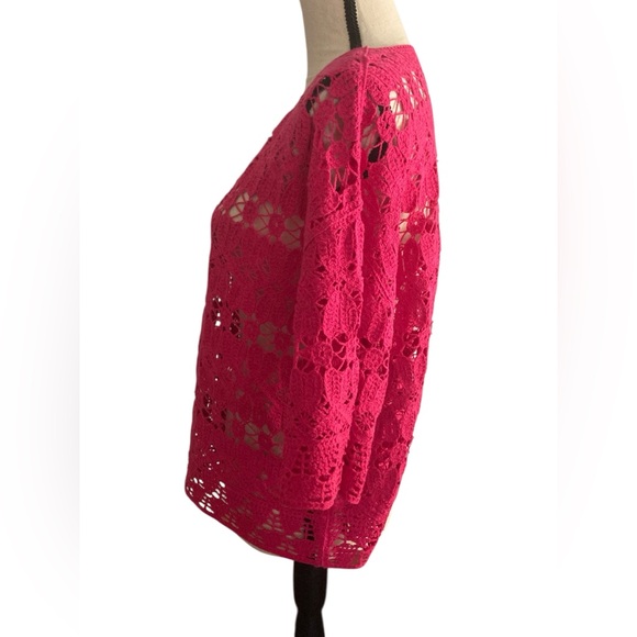 SOLD 😎 Women’s Sundance Samara Crochet Tee size L boho festival vibes hippie - Picture 5 of 12